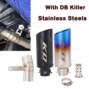 Exhaust Muffler Mid Link Pipe 60MM Tips For BMW S1000RR 2019-2023 S1000R 2021-23 - Picture 1 of 12