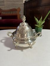 ORNATE ANTIQUE AURORA #1906 SILVERPLATE DOMED BUTTER DISH FINIAL TOP