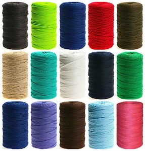 3MM BRAIDED NETTING TWINE ANORAK CORD, AVAILABLE IN DIFFERENT COLOURS & LENGTHS - Picture 1 of 26