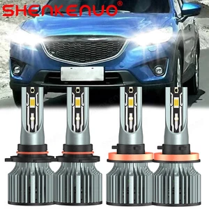 Led Headlights High Low Beam Bulbs Kit 6000K For Mazda CX-9 2007 2008 2009-2015 - Picture 1 of 14