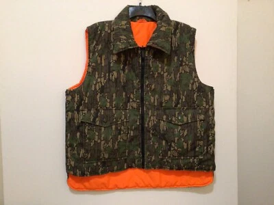 Winchester Vest Men's L Camo Orange Conceal Reversible Trebark Puffer Nice! #E-L - Image 1 of 4