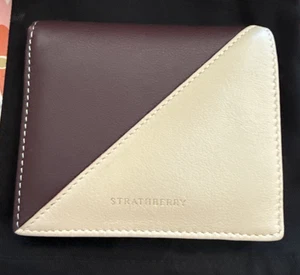 Strathberry Walker Street Leather Wallet Brown(?) Tan Snap Closure Made in Spain - Picture 1 of 16