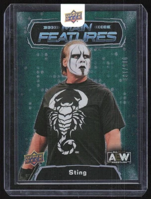 2022 Upper Deck AEW Main Features Green #MF-11 Sting /199 - Image 1 of 2