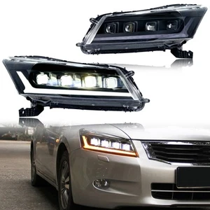 LED Sequential Headlight For Honda Accord 8TH GEN 2008-2012 Animation Front Lamp - Picture 1 of 5