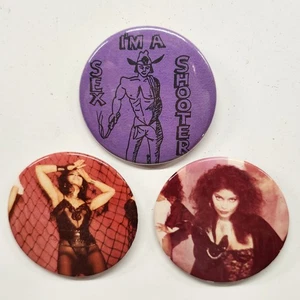 RARE TRIO! "VANITY" PINBACK BUTTONS 3 QTY DETROIT RETRO S#20a - Picture 1 of 5