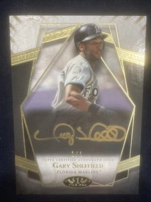 Gary Sheffield Auto 1/1!👀2022 Tier One Prime Performers Auto Gold Ink🔥Marlins - Image 1 of 2