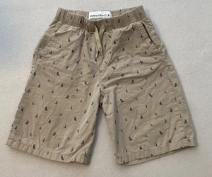 Paper Denim & Cloth Chino Shorts Boys Size 6 Beige Drawstring Pocket Graphic - Picture 1 of 10