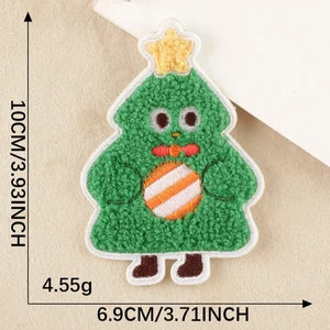 Christmas Tree Plush Stick On Patches, Clothes Appliques Creative Animal Badges - Picture 1 of 1