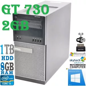 Fast Gaming PC Computer Bundle Intel Quad Core i5 8GB 1TB Windows 10 2GB GT730 - Picture 1 of 1