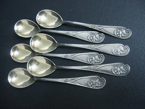 WMF Jugendstil Modell 29 Efeumuster Dessertlöffel / Eislöffel 6 Personen O - Picture 1 of 4