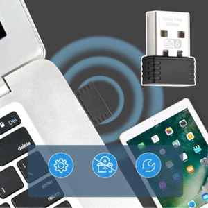 4x USB WiFi Adaptateur Dongle 2860Mbps Sans Fil Lan Internet pour Ordinateur Portable PC de Bureau - Photo 1/15