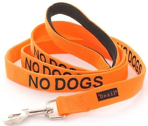 By Dexil NO DOGS Lead or Collar Orange Not Good With Other Dogs Alert Warning - Picture 1 of 13