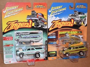 Johnny Lightning 1969 CHEVY KINGSWOOD ESTATE & 1964 FORD COUNTRY  Zingers  NEW - Picture 1 of 9