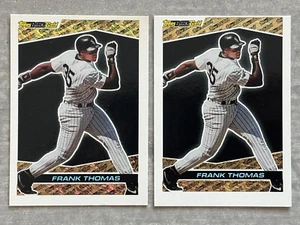 (2) 1993 Topps Black Gold FRANK THOMAS White Sox Baseball Insert Cards #42 NM-MT - Picture 1 of 2