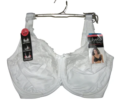 Sujetador Lilyette by Bali 36DDD Blanco Modelado Minimizador Estilo Con Aros #LY0428 Nuevo Foto 1 de 4