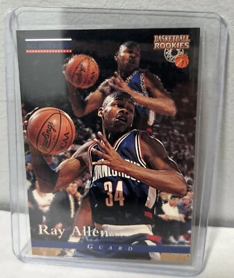 1996 Score Board Rookies RC #84 Ray Allen Milwaukee Bucks Basketball Card - Image 1 of 2