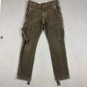 Banana Republic Moleskin Traveler Cargo Pants Mens 30R Olive Green Paratrooper - Picture 1 of 19