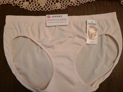 Sz 9 JOCKEY SMOOTH & SHINE  # 2186 Comfort PINK BIKINI Panty NWT  - Image 1 of 4