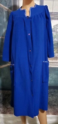 De Colección Vandemere Azul Camisón Bata Talla L XL EE. UU. ILGWU Perla A Presión Envejecido Foto 1 de 4