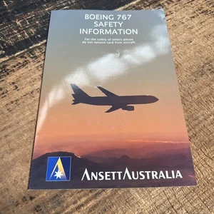 Ansett Australia Boeing 767 Safety Information Card - Picture 1 of 5