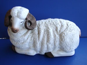 VTG Ceramic Ram Capricorn Centerpiece Sculpture 11 X 7 x5 Decorative Goat Art - Picture 1 of 13
