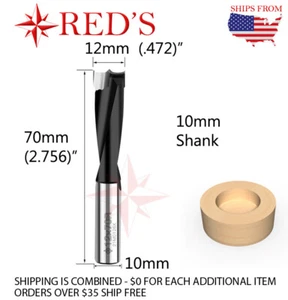 12mm X 70mm Right Carbide Line Boring Brad Point drill bit blum hinge CNC router - Bild 1 von 4