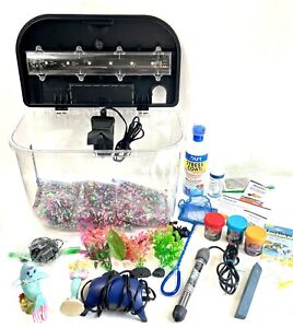 Koller Products Smart Tank Fish Aquarium 7 Gallon Starter Kit Plus Accessories