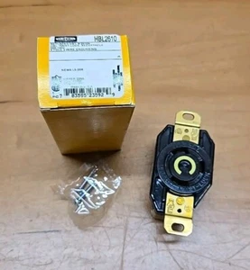 HUBBELL HBL2610 TWIST-LOCK L5-30R RECEPTACLE 30 AMP 125V 2 POLE 3 WIRE BIN30 - Picture 1 of 2