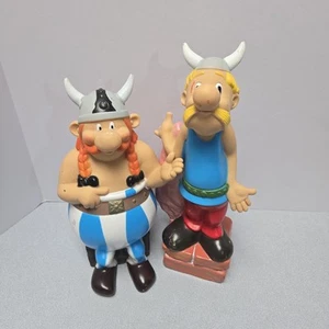 Vintage ASTERIX & OBELIX Plastic/Vinyl Piggy Bank Vial Spain - Picture 1 of 11
