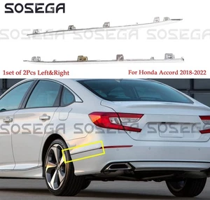 For Honda Accord 2018-2022 Left Right Rear Bumper Lower Molding Trim Chrome - Picture 1 of 6