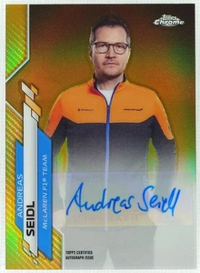 2020 Topps Chrome F1 Formula 1 Andreas Seidl Gold Refractor Auto 23/50 RC - Picture 1 of 2