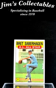 1986 Topps - A.L. All-Star Bret Saberhagen #720 Kansas Cite Royals Baseball Card - Picture 1 of 2