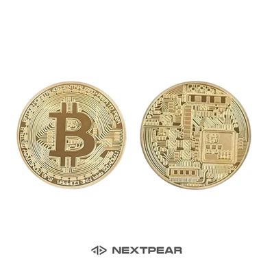 10 25 50 100x Bitcoin Münze Kryptomünze Farbe Gold BTC Deko Crypto Münzkapseln - Bild 1 von 4