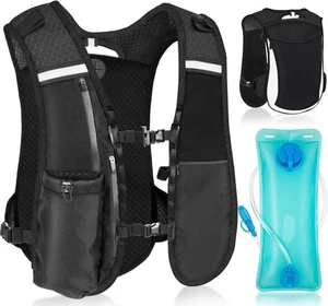 Hydration Backpack with 2L Water Bladder, Lightweight Running Vest for Hiking - Picture 1 of 8