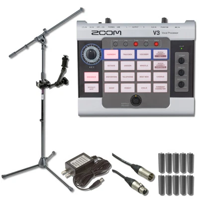 Processador vocal Zoom V3 multi-efeitos com pacote HRM-11, AD-16 - Imagem 1 de 4