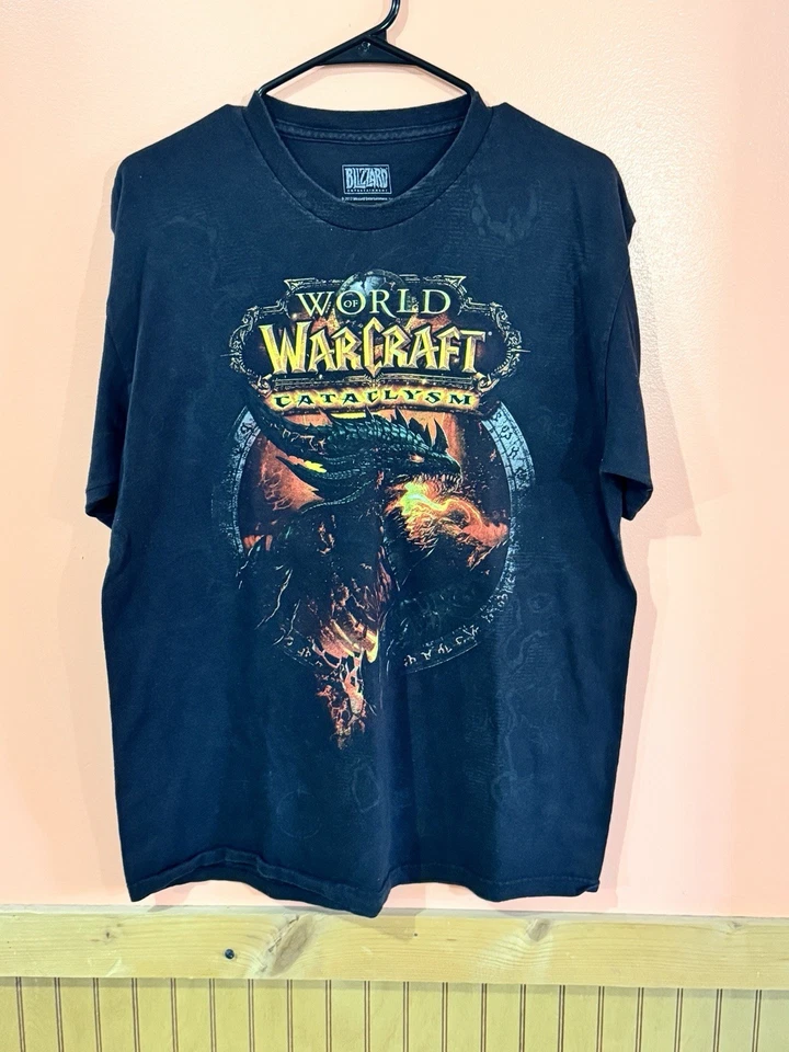 Camiseta World of Warcraft 2012 Blizzard Cataclysm Videojuego, Talla L, Y2K Rara Foto 1 de 3