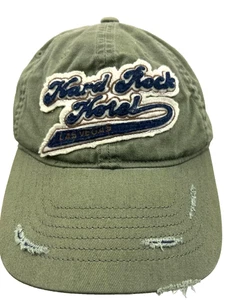 Hard Rock Hotel Las Vegas Hat Cap Green Distressed Adjustable Vintage Style - Picture 1 of 10