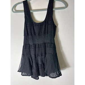 Ganni Tank schwarz Spitze Gr. M - Bild 1 von 2