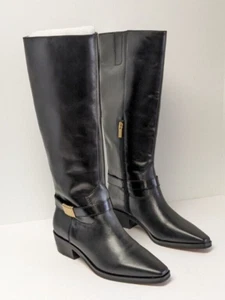 Vince Camuto Melise Knee High Boots, Black Leather, Women's 8.5 - Picture 1 of 6