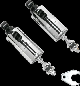 Progressive 422 Chrome Adjustable Rear Shocks 00-17 Harley Softail FLSTSB FLSTF - Picture 1 of 2