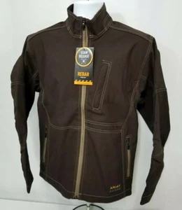 Ariat REBAR Canvas Softshell Jacket. Men's Size SMALL. Ganache - Picture 1 of 3