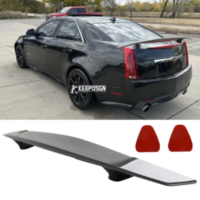 Alerón trasero divisor de ala 46" aspecto fibra de carbono para Cadillac CTS 03-07 Foto 1 de 4