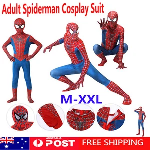 Adult Spiderman Cosplay Suit Raimi Spider-man Jumpsuit Costume Party Fancy Dress - Picture 1 of 9