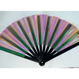 Iridescent rave hand fan - Picture 1 of 1