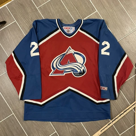 Vintage Colorado Avalanche 90s Big Foot Jersey Adult Size Large CCM Cover