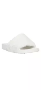 Steve Madden Girl Fancy-F Faux-Fur White Slide Sandals Women's 8 NEW NIB - Picture 1 of 1