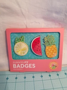 Sunny Life - Badges- Pin Perfect Set -Fruit Salad- Lemon, Watermelon & Pineapple - Picture 1 of 12