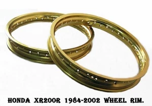 Fit HONDA XR200R 1984-2002  ALUMINIUM YELLOW GOLD FRONT & REAR WHEEL RIM  #BI# - Picture 1 of 7