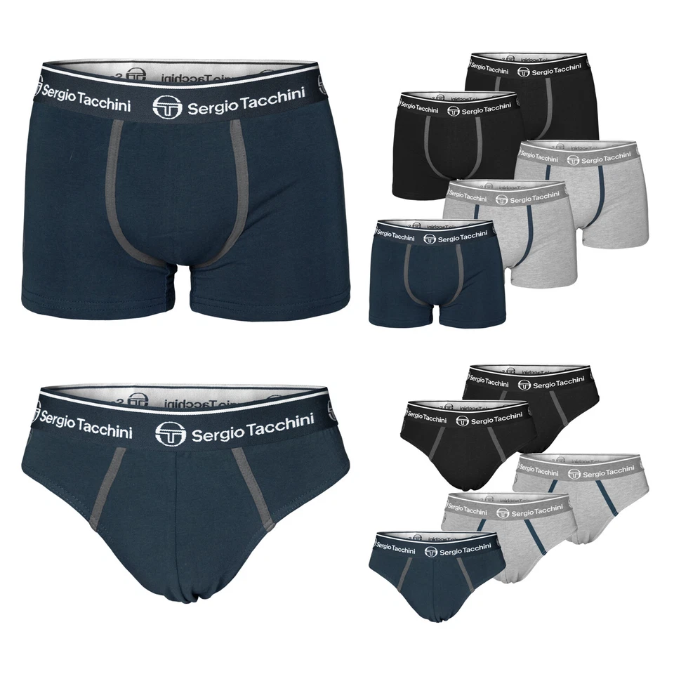 Pack 6 Paia Slip / Boxer SERGIO TACCHINI Cotone Bielastico Art.9002/3 - Immagine 1 di 1