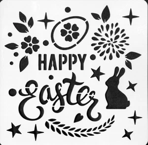 Schablonen Basteln Textilien Schablone Wand Ostern Osterei Hasen EI Huhn 4055 - Bild 1 von 1
